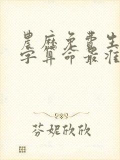 农历免费生辰八字算命最准