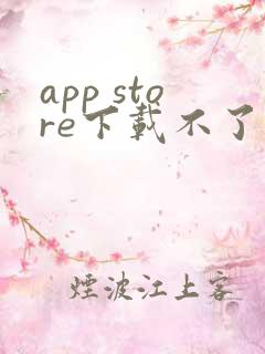 app store下载不了软件