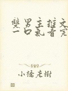 双男主推文小说一口气看完