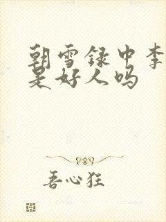 朝雪录中李牧云是好人吗