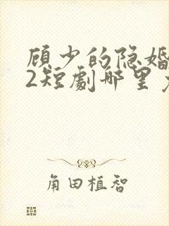 顾少的隐婚罪妻2短剧哪里免费看