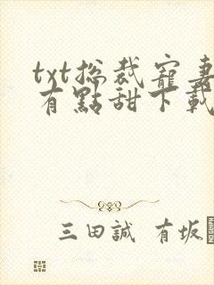 txt总裁宠妻有点甜下载