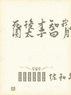 死后才知我是京圈太子白月光在线观看