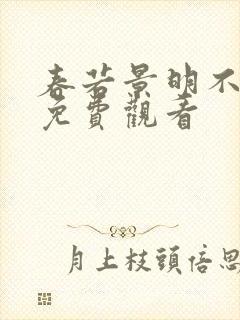 春若景明不相逢免费观看