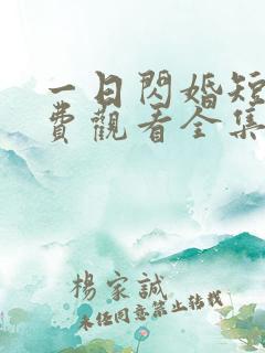 一日闪婚短剧免费观看全集