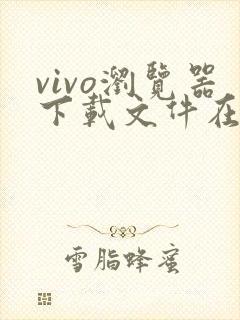 vivo浏览器下载文件在哪个文件夹