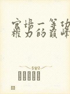 官场一等功臣到权力的巅峰免费阅读