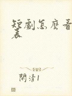 短剧怎么看演员表