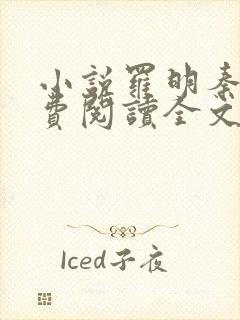 小说罗明秦雨免费阅读全文