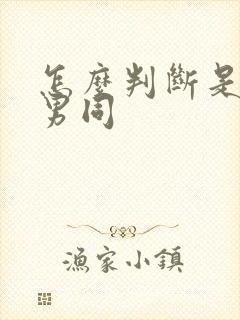 怎么判断是不是男同