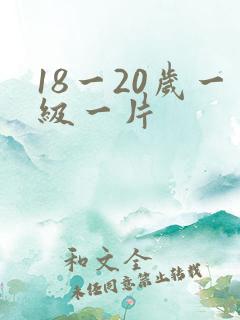 18一20岁一级一片