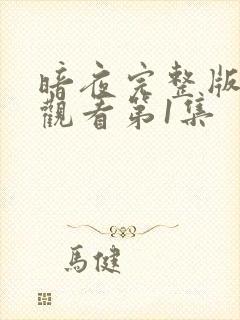 暗夜完整版在线观看第1集