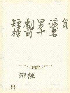 短剧男演员排行榜前十名