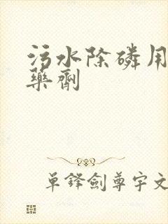 污水除磷用什么药剂