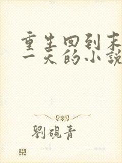 重生回到末世前一天的小说