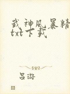武神风暴精校版txt下载