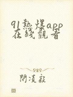 91热爆app在线观看