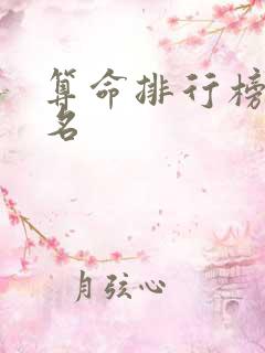 算命排行榜前十名