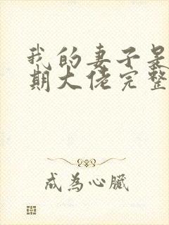 我的妻子是大乘期大佬完整版下载