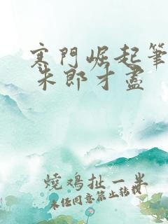 寒门崛起笔趣阁 朱郎才尽