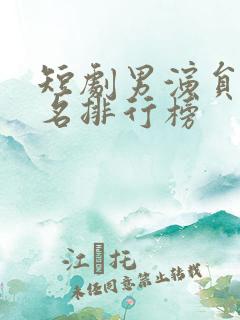 短剧男演员前十名排行榜