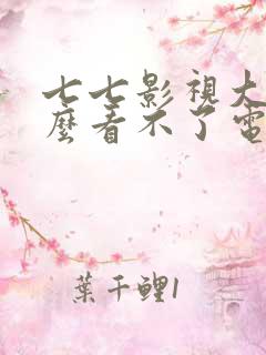 七七影视大全怎么看不了电视剧了