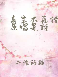 来生不再错过你原唱是谁