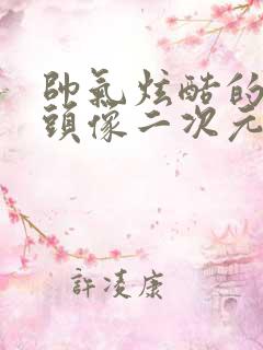 帅气炫酷的男生头像二次元