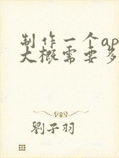 制作一个app大概需要多少钱