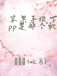 苹果手机下载app是哪个软件