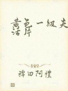 黄色一级夫妻生活片