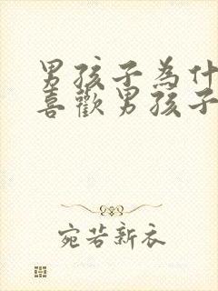 男孩子为什么会喜欢男孩子