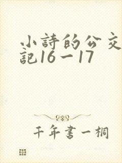 小诗的公交车日记16一17