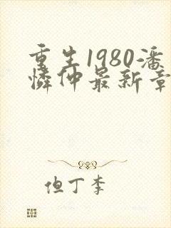 重生1980潘怜仲最新章节免费阅读