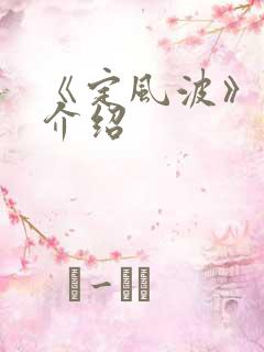 《定风波》剧集介绍