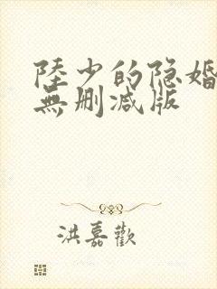 陆少的隐婚罪妻无删减版