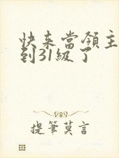 快来当领主怎么到31级了