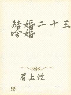 结婚二十三年是啥婚