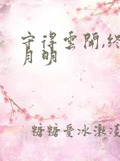 守得云开,终见月明