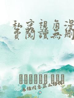 私密视角漫画免费阅读无删减版