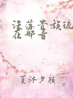 没落贵族琉璃川在哪看