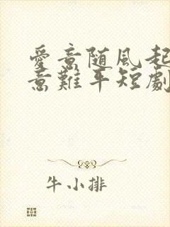 爱意随风起风止意难平短剧免费观看全集