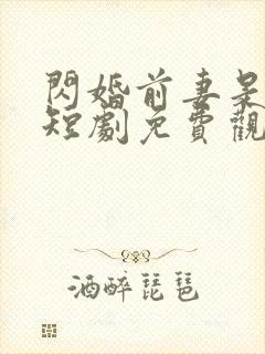 闪婚前妻是大佬短剧免费观看