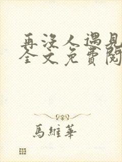 再没人遇见小说全文免费阅读