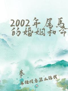 2002年属马的婚姻和命运