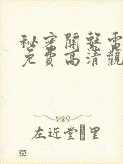 秘密关系电视剧免费高清观看全集