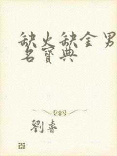 缺火缺金男孩取名宝典