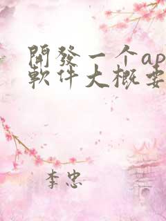 开发一个app软件大概要多少钱