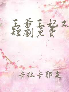 王爷王妃又演上短剧免费