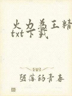 火力为王精校版txt下载